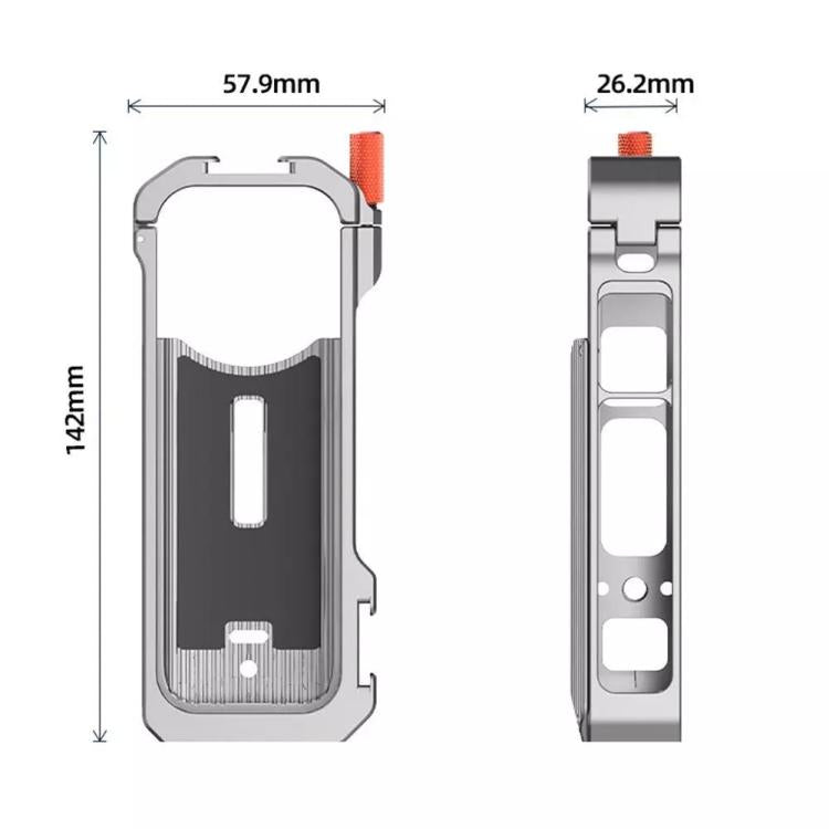 For Insta360 X4 HEPAIL Metal Heat Dissipation Magnetic Rabbit Cage, 0104