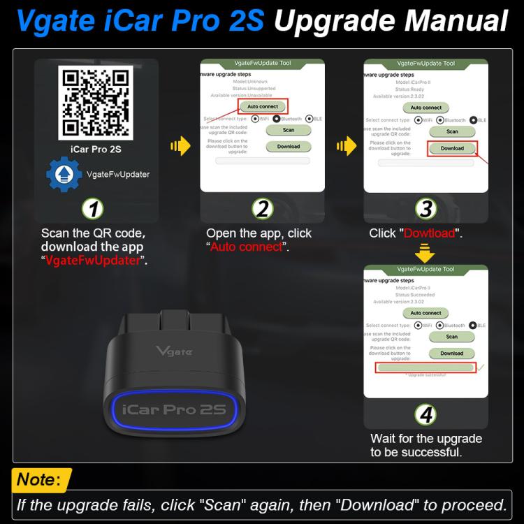 Vgate 3m bps Bluetooth Wireless Wake-up Diagnostic Instrument, Bluetooth 5.3