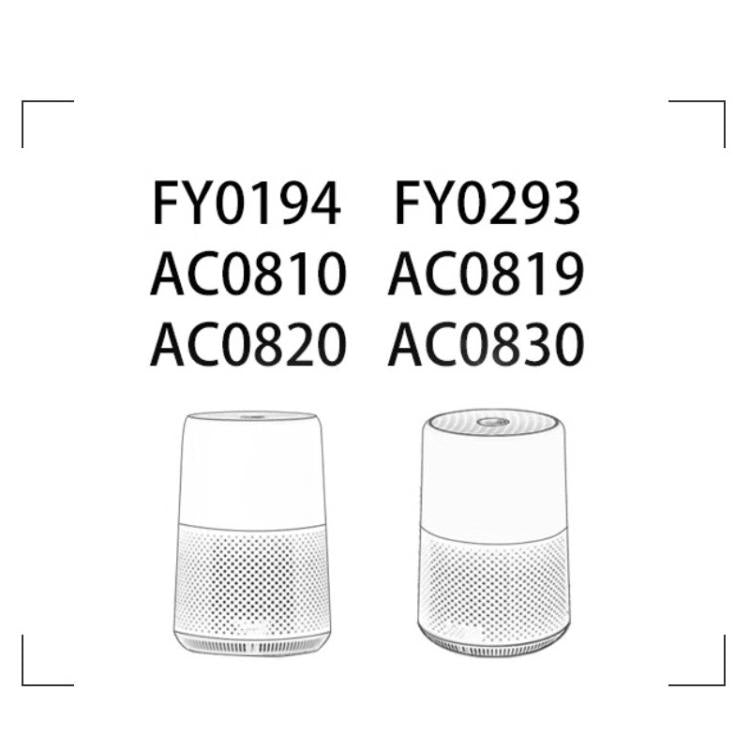 Filter For Philips Air Purifier AC0820 / AC0830 / AC0810 / AC0819, FY0194 HEPA, FY0293 Activated Carbon