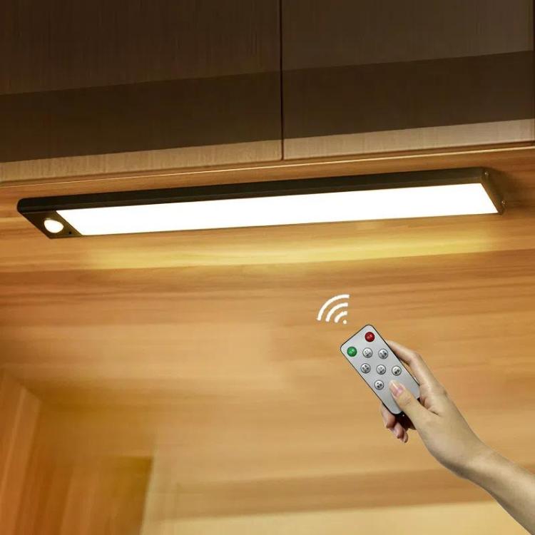 Rechargeable Motion Sensor Light Bar Cabinet Wardrobe Lamp With Remote Control.