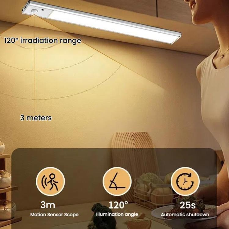 Rechargeable Motion Sensor Light Bar Cabinet Wardrobe Lamp With Remote Control.