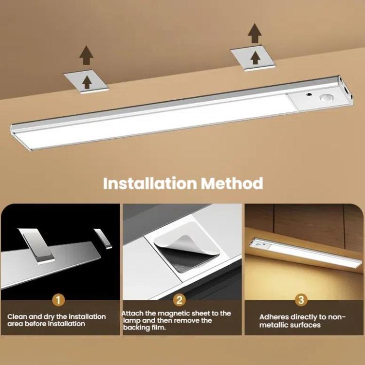 Rechargeable Motion Sensor Light Bar Cabinet Wardrobe Lamp With Remote Control.
