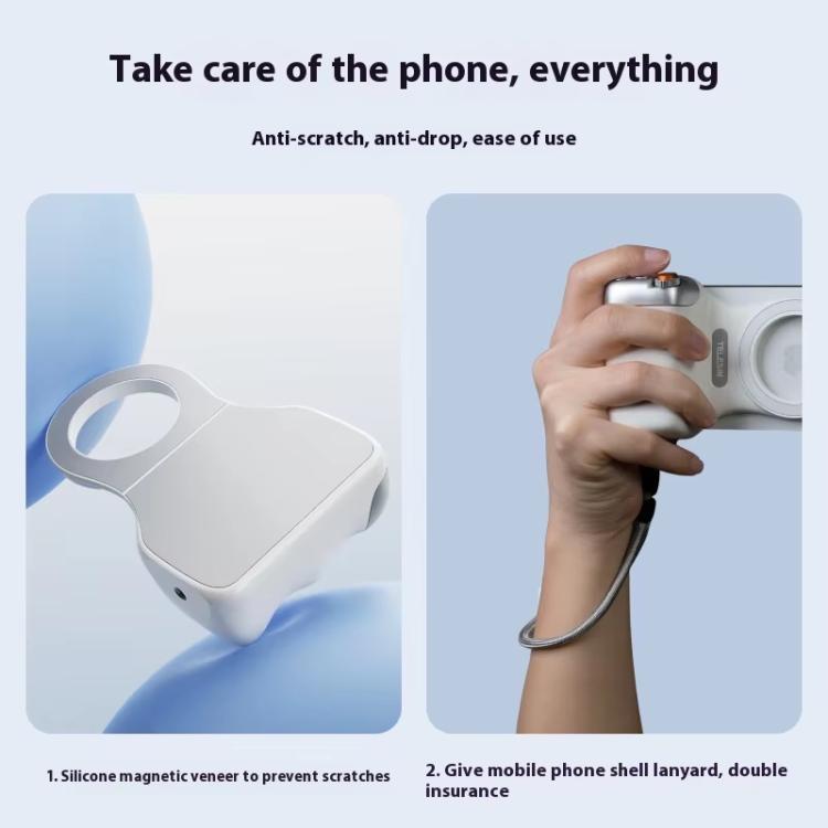 TELESIN P1-MP-10 Magnetic Camera Shoot Hand Grip Bluetooth Remote Control Mobile Phone Camera Handle, P1-MP-10 White, P1-MP-10 Black