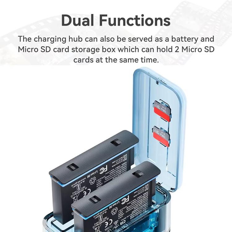 For Insta360 X5 Fast Charger With Digital Display & Dual Charging Case Battery Storage Box, For Insta360 X5