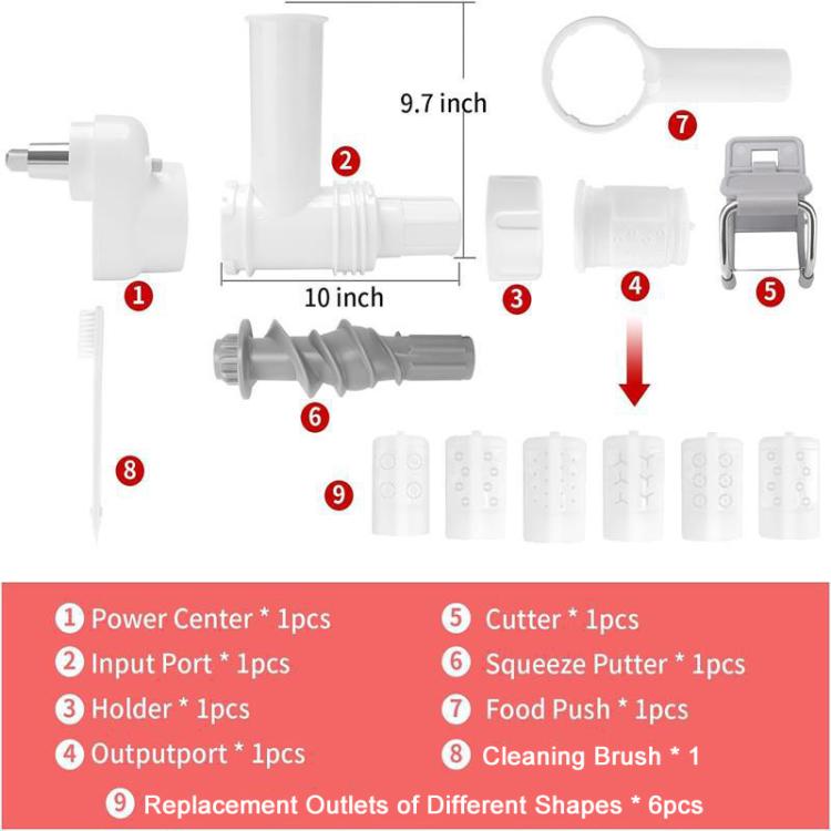 Pasta Maker Attachment For KitchenAid Stand Mixers Multi-Shape Noodle Tool Set With Macaroni Dies