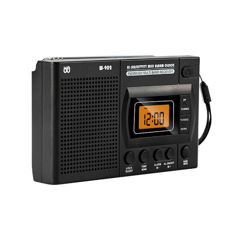 FM/AM/SW Full-Band Portable Clock LCD Clock Control Radio Player, For EU, For US