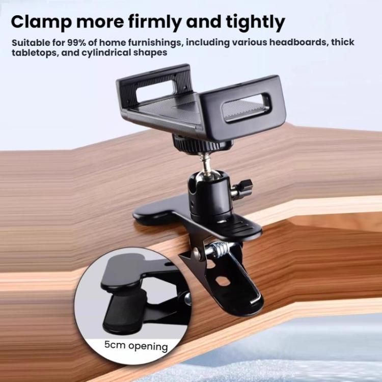 Metal Clamp Gimbal Desktop Holder, For Phones, For Phones And Tablets