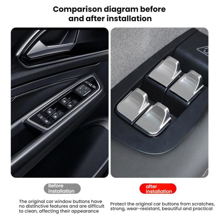 For Tesla 2025+ Model Y Juniper Window Lift Button Sticker, Tesla Model Y Juniper 7pcs /Set