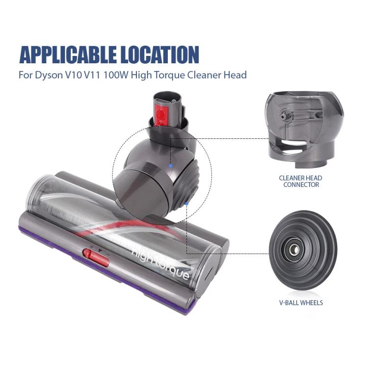 For Dyson V15/V11/V10/G5 100W High Torque Cleaner Head V-Ball Connector Replacement Parts, Connector, Connector+V-Ball Wheel Side