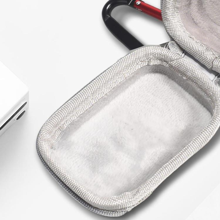 For Insta360 GO Ultra Carrying Case Shockproof EVA Portable Travel Storage Bag With Carabiner Clip, Carrying Case Gray