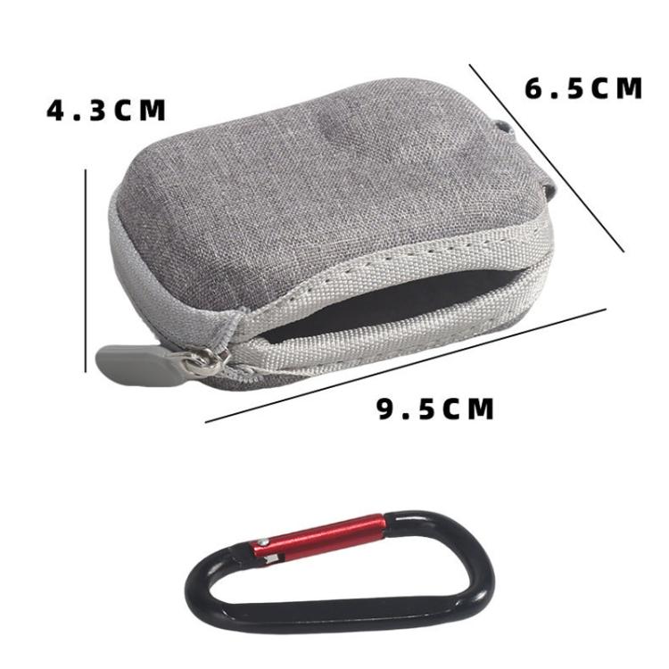 For Insta360 GO Ultra Carrying Case Shockproof EVA Portable Travel Storage Bag With Carabiner Clip, Carrying Case Gray