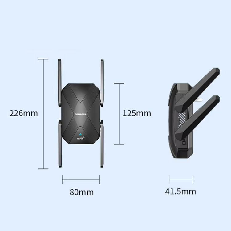 COMFAST CF-XR181 WiFi 6 Dual-Band 1500Mbps Wireless Signal Booster Gigabit Wireless Repeater, CF-XR181