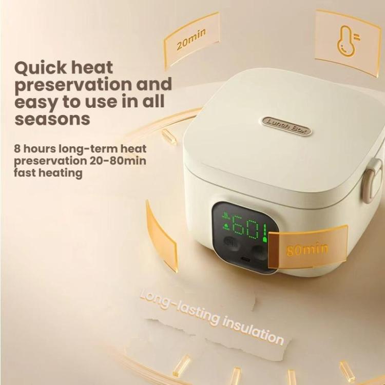 Wireless Charging Lunch Box No Water Needed With 304 Stainless Steel Inner Pot, FH-2B 500 ml, FH-2A 800 ml