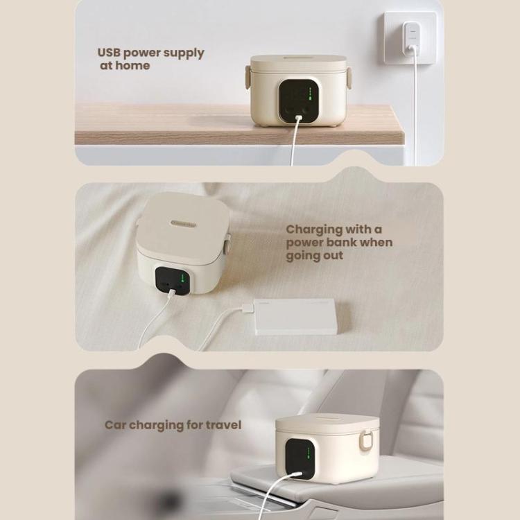 Wireless Charging Lunch Box No Water Needed With 304 Stainless Steel Inner Pot, FH-2B 500 ml, FH-2A 800 ml