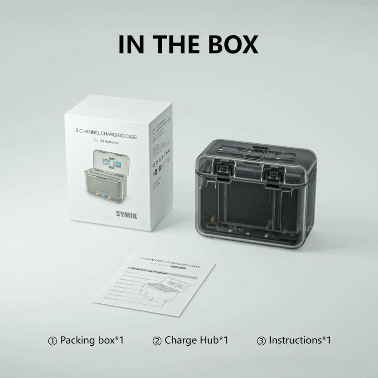 For Insta360 X4 SYMIK Dual-Channel Battery Charger & Storage Case Charging Hub With LED Indicators, For Insta360 X4