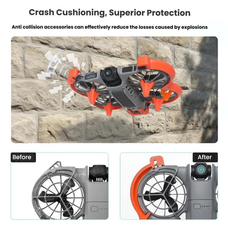 For DJI Neo 2 Drone Propeller Guards Kit Anti-Collision Rings Durable Safety Accessories, No Video Transmission Orange, No Video Transmission Gray, No Video Transmission Black, Support Video Add-Ons Orange, Support Video Add-Ons Gray                   ...