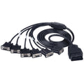 OBD2 Male To 6 DB9 Female Adapter Diagnostic Tool Connection Cable, Male To 6 DB9 Female