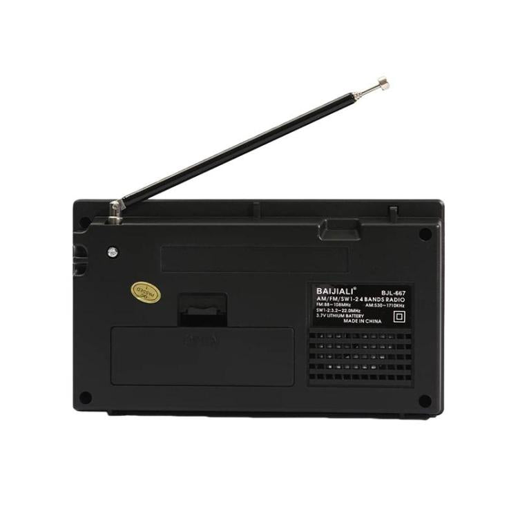 BAIJIALI BJL-667 FM AM SW Multi-Band Radio Portable Radio With Independent Knob, BAIJIALI BJL-667