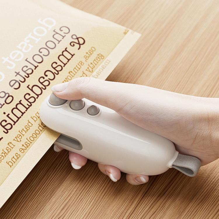 Magnetic Mini Sealer Machine Rechargeable Food Saver with Type-C, Two-Mode for Sealing & Opening Bags, White, Blue