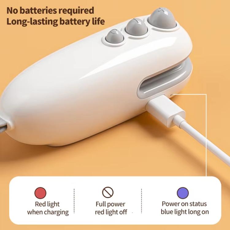 Magnetic Mini Sealer Machine Rechargeable Food Saver with Type-C, Two-Mode for Sealing & Opening Bags, White, Blue