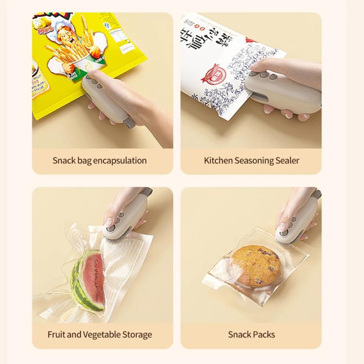 Magnetic Mini Sealer Machine Rechargeable Food Saver with Type-C, Two-Mode for Sealing & Opening Bags, White, Blue