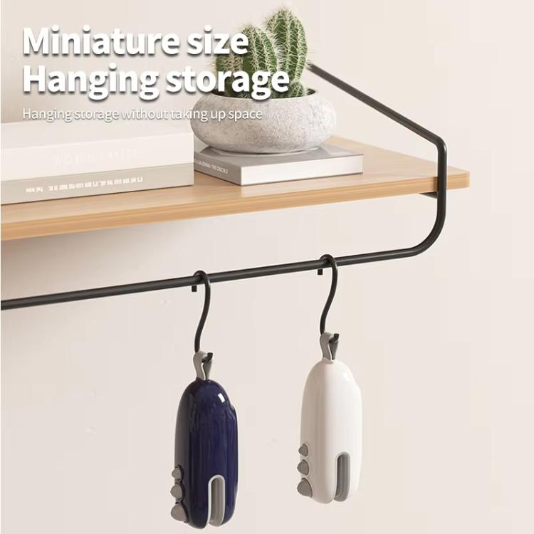 Magnetic Mini Sealer Machine Rechargeable Food Saver with Type-C, Two-Mode for Sealing & Opening Bags, White, Blue