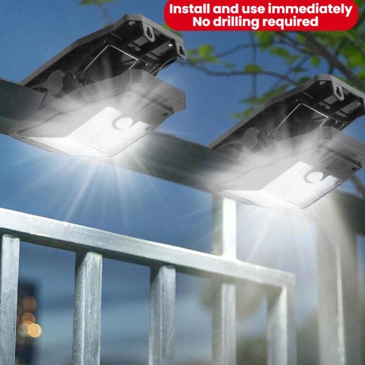Solar Waterproof Clip-On Wall Light Outdoor Garden Fence Light Motion-Sensing Pathway Lamp, 8 Cells COB Remote Control, 8 Cells LED Remote Control, 2 Cells LED, 2 Cells COB