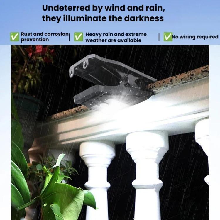 Solar Waterproof Clip-On Wall Light Outdoor Garden Fence Light Motion-Sensing Pathway Lamp, 8 Cells COB Remote Control, 8 Cells LED Remote Control, 2 Cells LED, 2 Cells COB