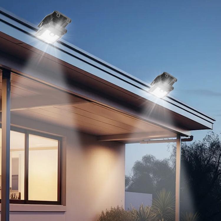 Solar Waterproof Clip-On Wall Light Outdoor Garden Fence Light Motion-Sensing Pathway Lamp, 8 Cells COB Remote Control, 8 Cells LED Remote Control, 2 Cells LED, 2 Cells COB