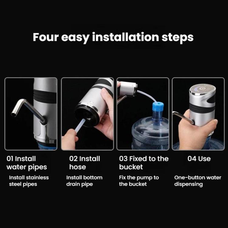 Touch Control Electric Water Dispenser With Child Lock Portable Rechargeable Bottled Water Pump