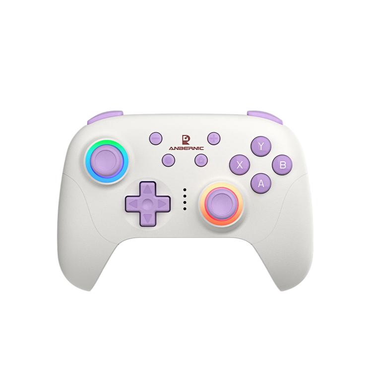 ANBERNIC RGP01 Multi-Platform Gaming Controller for PC/Switch/Steam With Hall Effect Joystick & Triggers, 3-Mode Connectivity, RGB, White, Black, Purple, With Receiver White, With Receiver Black, With Receiver Purple