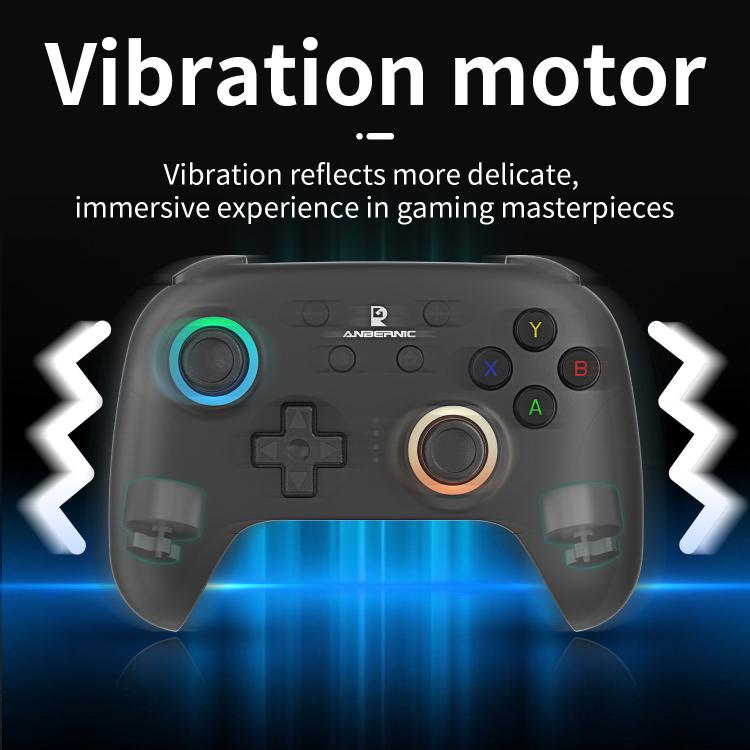 ANBERNIC RGP01 Multi-Platform Gaming Controller for PC/Switch/Steam With Hall Effect Joystick & Triggers, 3-Mode Connectivity, RGB, White, Black, Purple, With Receiver White, With Receiver Black, With Receiver Purple