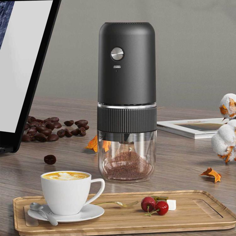 Electric Coffee Grinder Portable Ceramic Burr Mill with Adjustable Coarseness, Auto-Stop, USB Type-C Charging