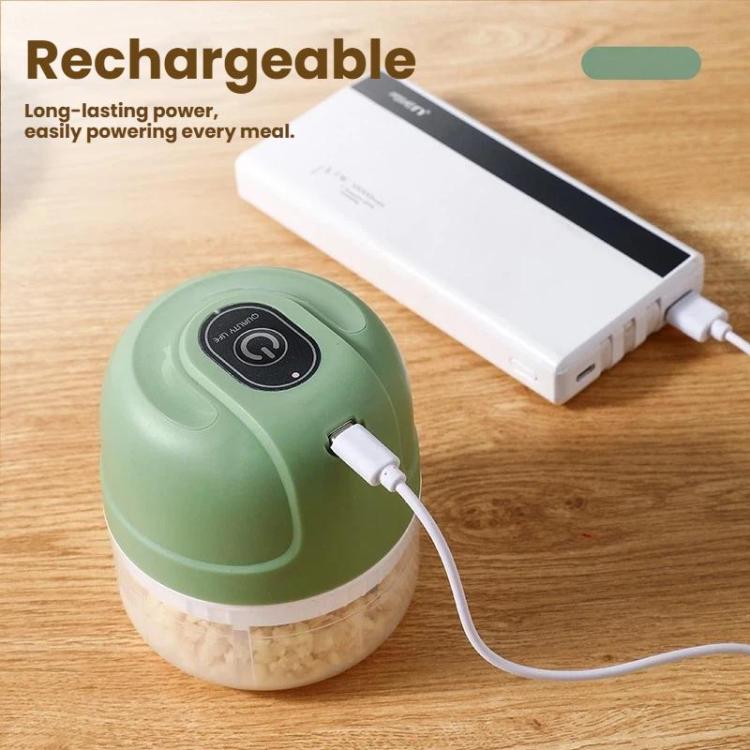 Wireless Electric Food Chopper Rechargeable Mini Food Processor for Garlic, Meat, Baby Food, 100ml 2-Blade White, 100ml 2-Blade Pink, 100ml 2-Blade Green, 250ml 3-Blade White, 250ml 3-Blade Pink, 250ml 3-Blade Green