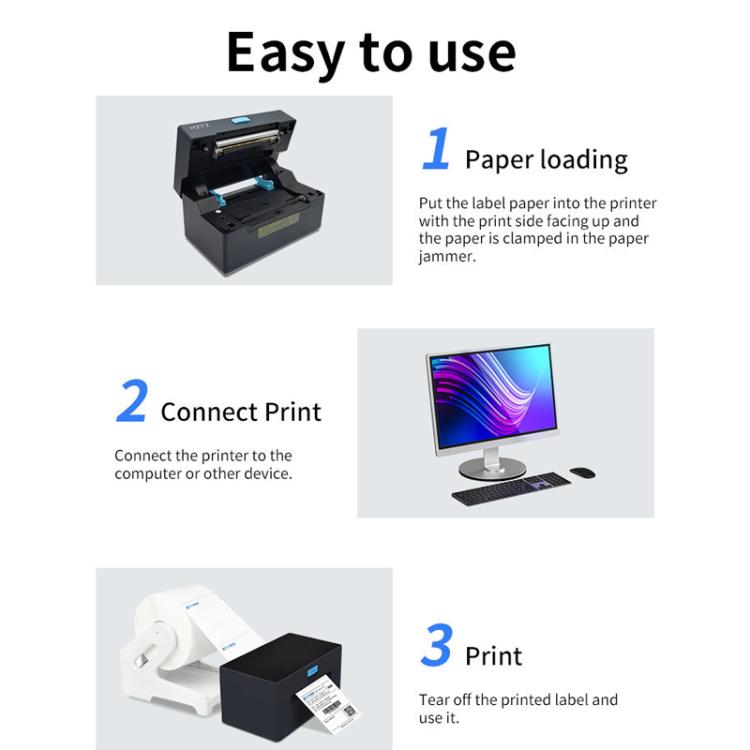 4-Inch High-Speed Thermal Label Printer with Dedicated Paper Stand, US Plug, HZTZ  9220-USB Black, HZTZ  9220-USB+Bluetooth Black, HZTZ  9220-USB+LAN Black, HZTZ  9220-USB+WiFi Black, HZTZ 9220-USB White, HZTZ 9220-USB+Bluetooth White                  ...