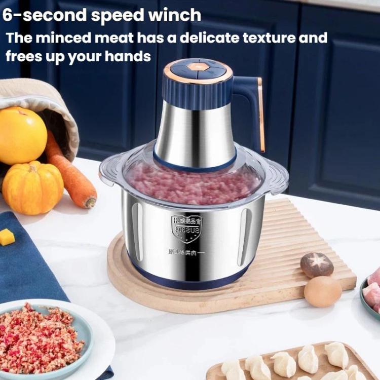 5L Large-Capacity Stainless Steel Meat Grinder Home Food Processor High-Power Electric Baby Food Maker, EU Plug, US Plug, UK Plug
