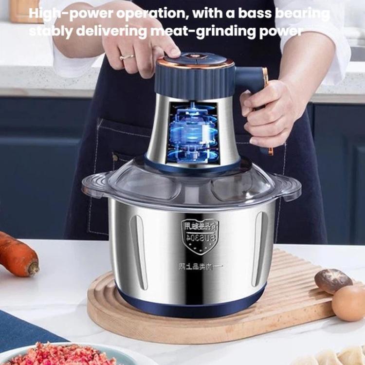 5L Large-Capacity Stainless Steel Meat Grinder Home Food Processor High-Power Electric Baby Food Maker, EU Plug, US Plug, UK Plug