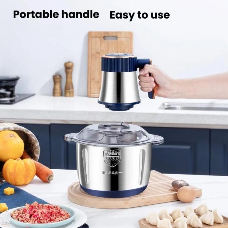 5L Large-Capacity Stainless Steel Meat Grinder Home Food Processor High-Power Electric Baby Food Maker, EU Plug, US Plug, UK Plug