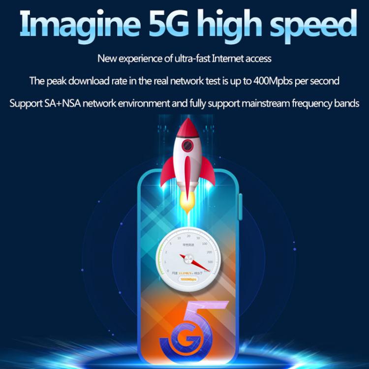 5G CPE Wi-Fi 6 Wireless SIM Card Router Dual-Mode NSA/SA High-Speed Gigabit Single-Port LTE Router, EU Plug