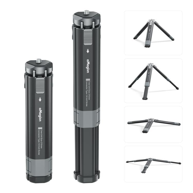 aMagisn Metal Extendable Tripod Stand for Sports Cameras, Mirrorless Cameras & Smartphones, AM38