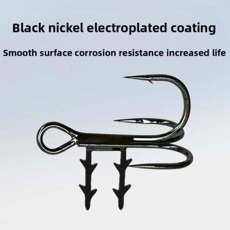 2pcs 36H-S Soft Lure Treble Hooks With Bait Holder Spikes Swimbait T-Trebles Claw Stinger Hooks, No. 3/0, No. 2/0, No. 1/0, No. 1, No. 2, No. 4, No. 6, No. 8