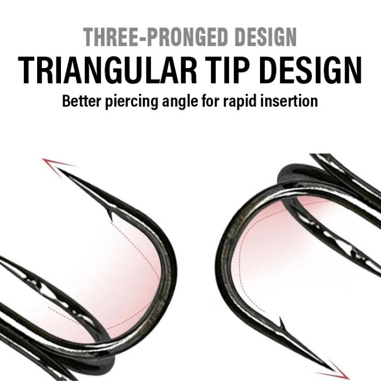 2pcs 36H-S Soft Lure Treble Hooks With Bait Holder Spikes Swimbait T-Trebles Claw Stinger Hooks, No. 3/0, No. 2/0, No. 1/0, No. 1, No. 2, No. 4, No. 6, No. 8