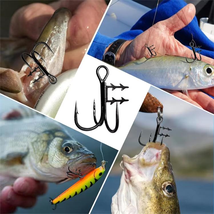 2pcs 36H-S Soft Lure Treble Hooks With Bait Holder Spikes Swimbait T-Trebles Claw Stinger Hooks, No. 3/0, No. 2/0, No. 1/0, No. 1, No. 2, No. 4, No. 6, No. 8