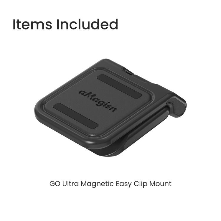For Insta360 GO Ultra Magnetic Easy Clip AMagisn Mount 180-Degree Adjustable Angle For Flexible POV Shooting