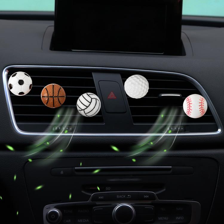 Car Air Outlet Aroma Diffuser Ball Decorative Ornaments, Basketball, Football, Volleyball, Baseball, Golf Ball