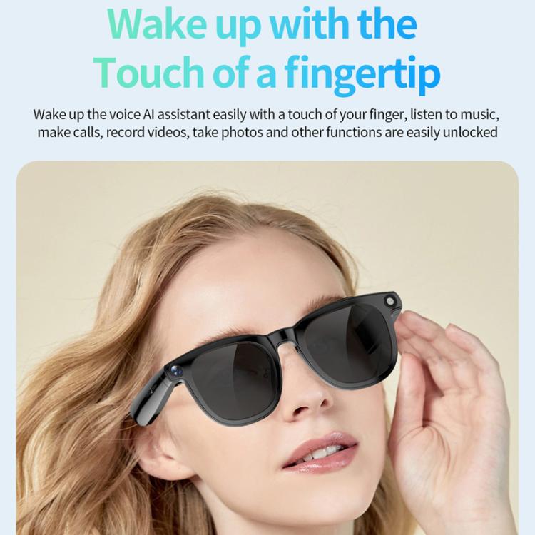 JS01 Pro Smart Glasses Support 12MP Camera, AI Translation, Human Detection, Video & Audio Recording, Transparent Anti-Blue Light Lenses, Graduated Blue Lenses, Graduated Red Lenses