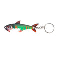 Fish-shaped Bottle Opener Metal Iron Plate Bait Shape Key Chain Hanging Bag Accessories, Sardine, Herring, Juvenile Bass, Rainbow Trout, Zebrafish