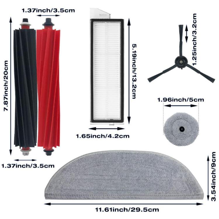 Replacement Kit For Roborock S8 Max Ultra / G20S Robot Vacuum, 19 In 1, 38 In 1