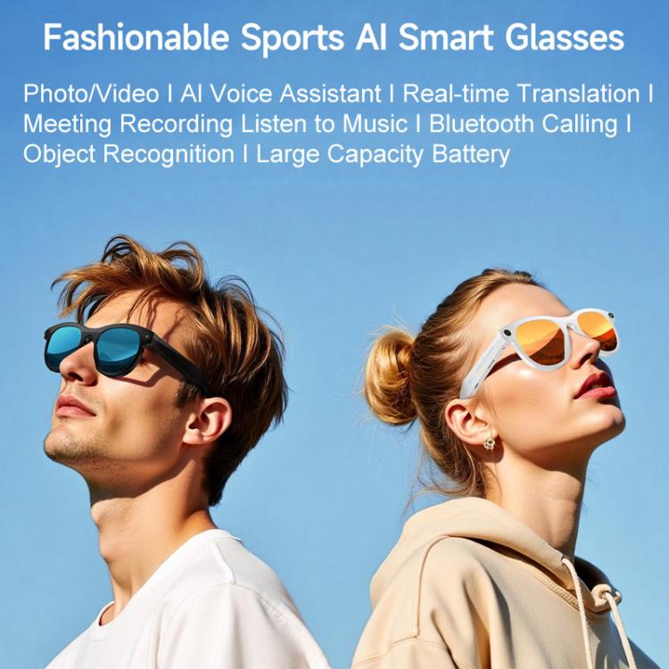 M88 Smart Glasses Support 2MP Camera, 720P Video Recording, AI Simultaneous Translation & Human Recognition