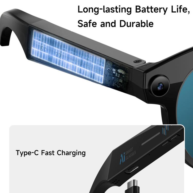 M88 Smart Glasses Support 2MP Camera, 720P Video Recording, AI Simultaneous Translation & Human Recognition
